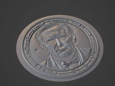 Niels Bohr Medallion 3D print model buy
