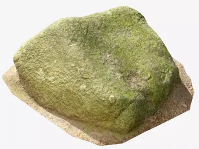 Rock Moss Forest Pbr Scan Part 2 3 Free 3D model