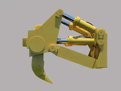 Ripper Bulldozer 3D Model 3D model