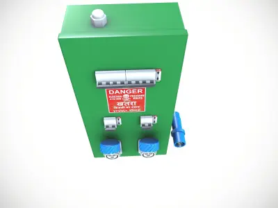 Electric High Voltage Plug Low-poly 3D model