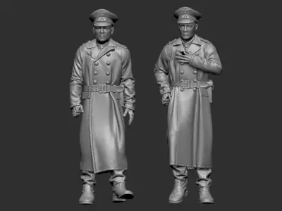 German Officers  3D print model