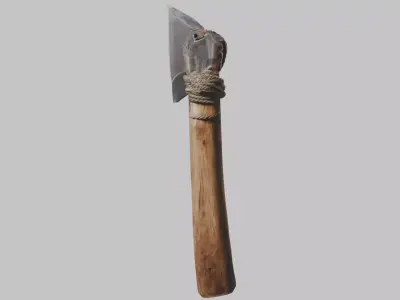 Damaged Stone Axe Low-poly 3D model