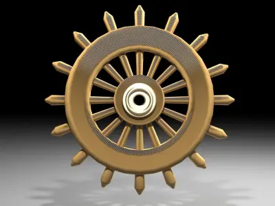 Ship Wheel 9 3D model