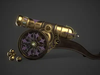 Cannon 3D model 3