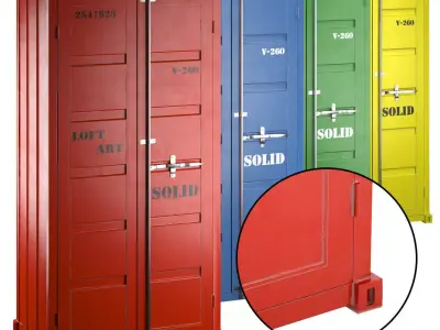 Sea Container wardrobe 4 COLORS 3D model