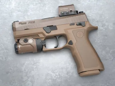 SIG Sauer P320 XCarry Pro - ADF Handgun Pack - Game Asset Low-poly 3D model
