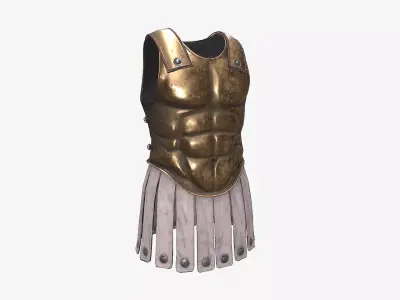 Ancient Armor LoricaMusculata 3D Model Game Ready PBR Low Poly Low-poly 3D model