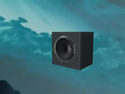 Kicker Comp Subwoofer 12 with enclosure Free 3D model