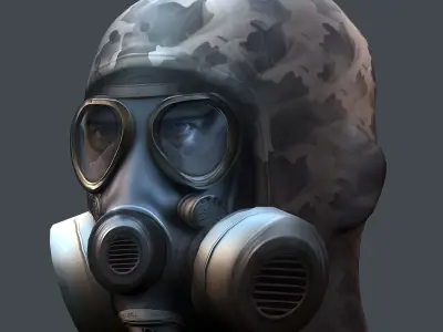 Helmet 3d model military combat Military Low-poly Low-poly 3D model 2
