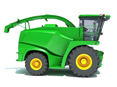 Green Combine Harvester 3D model purchase