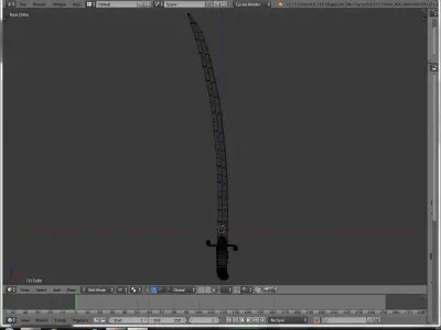 British Infantry Officers Sabre Solingen Historically Accurate Low-poly 3D model