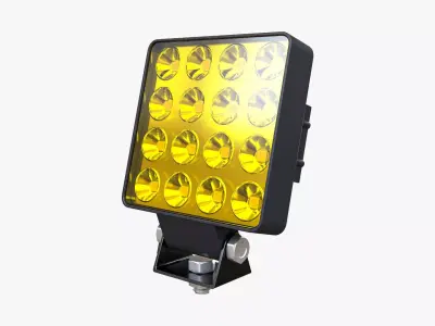 Small Amber LED Light Bar 3D model