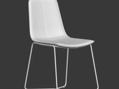 Slope Leather Dining Chair Westelm 3D model