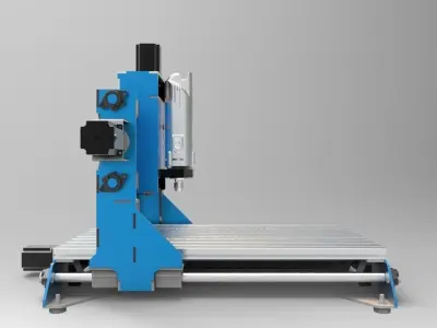 Cnc Machine Low-poly 3D model