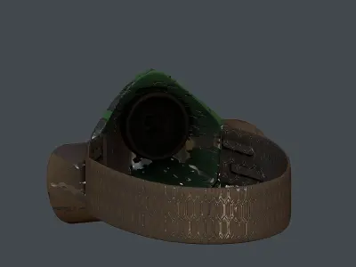 Gas mask helmet 3d model scifi Low-poly Low-poly 3D model Low-poly 3D model 24