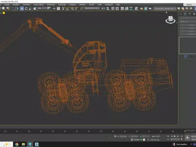 Harvester Forestry 391XH Simplified Low-poly 3D model