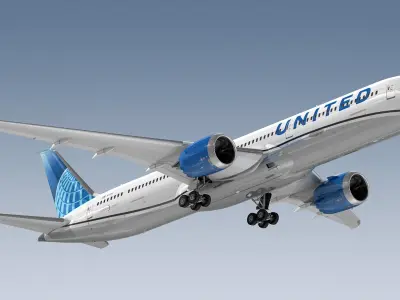 Boeing 787-10 United Airlines 3D model