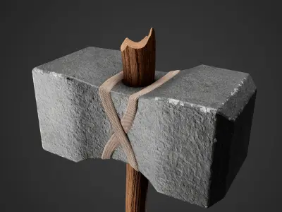 Fantasy Hammer Free low-poly 3D model