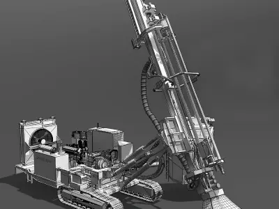 Rotary Blasthole Drill 3D model