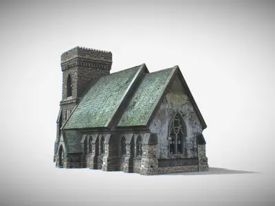 Church Gothic PBR Low-poly 3D model
