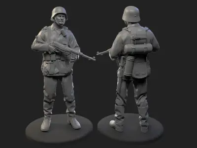 German Soldier WW2 Free 3D print model