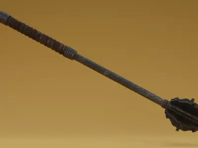 Gothic Italian Mace Low-poly 3D model