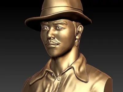 Bhagat singh Pendant 3D print model