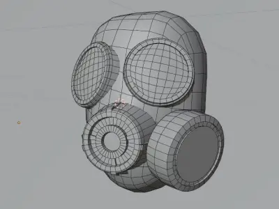 Gas Mask Free low-poly 3D model
