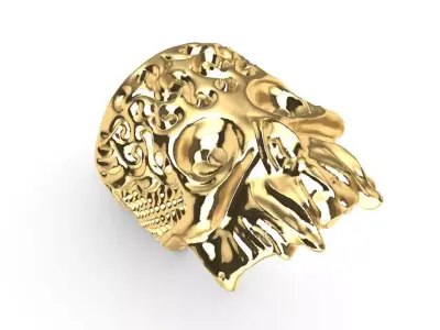 Exclusive customized Skull ring for 3Dprint 3D print model