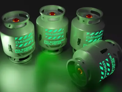 metal barrel 3D model buy
