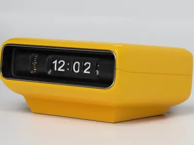 Retro Digital Clock 1970s Vintage Alarm Clock 3D model