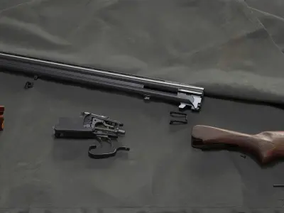 Scan IZh-27 M or  MP-27 M USSR russian double barrel shotgun 3D model