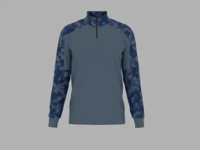 Military T-shirt Low-poly 3D model