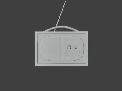 Radio in wooden box Free 3D model
