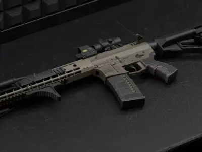 Assault Rifle Modular 3D model