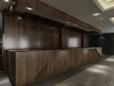 Hotel Lobby Low-poly 3D model purchase