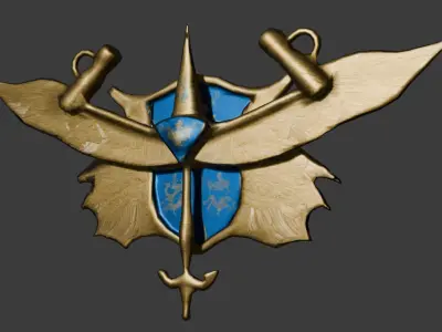 Colorful Shield of Peace 3D model