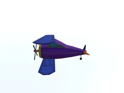Low Poly Plane Free low-poly 3D model purchase