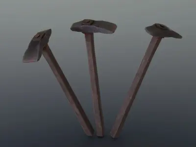 Hoe - Obsidian Low-poly 3D model