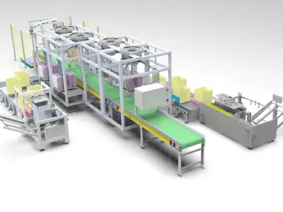 3D Design of Automatic Paper Box Filling and Opening Machine 3D model