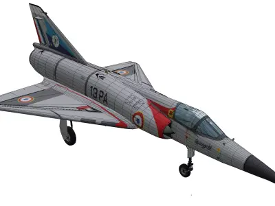Dassault Mirage 5 Low-poly 3D model purchase