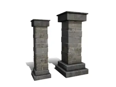 Stone Pillar Low-poly Free low-poly 3D model
