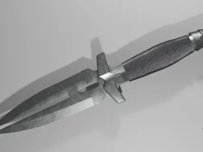 Fighting Dagger Free low-poly 3D model