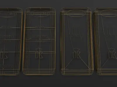 Gold bars 1000gr 3D model