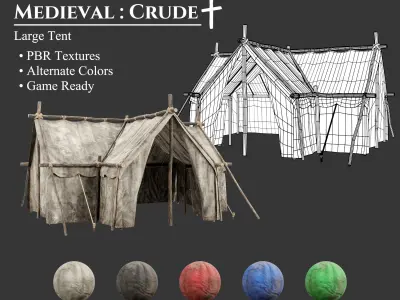 Medieval Collection Crude Campsite 3D Model Pack