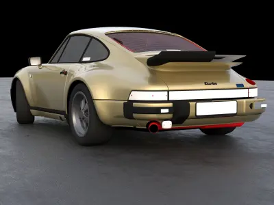 High-Quality Classic Porsche 911 Turbo 3D Model 3D model