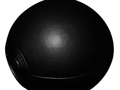 Sleek Black SciFi Orb 3D model