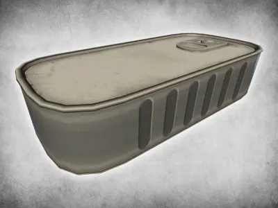 Small Metal Can Low-poly 3D model