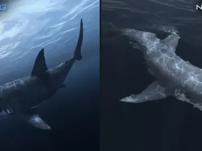Great White Shark by NoneCG Free low-poly 3D model