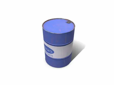 Oil Barrel Low-poly PBR Free low-poly 3D model